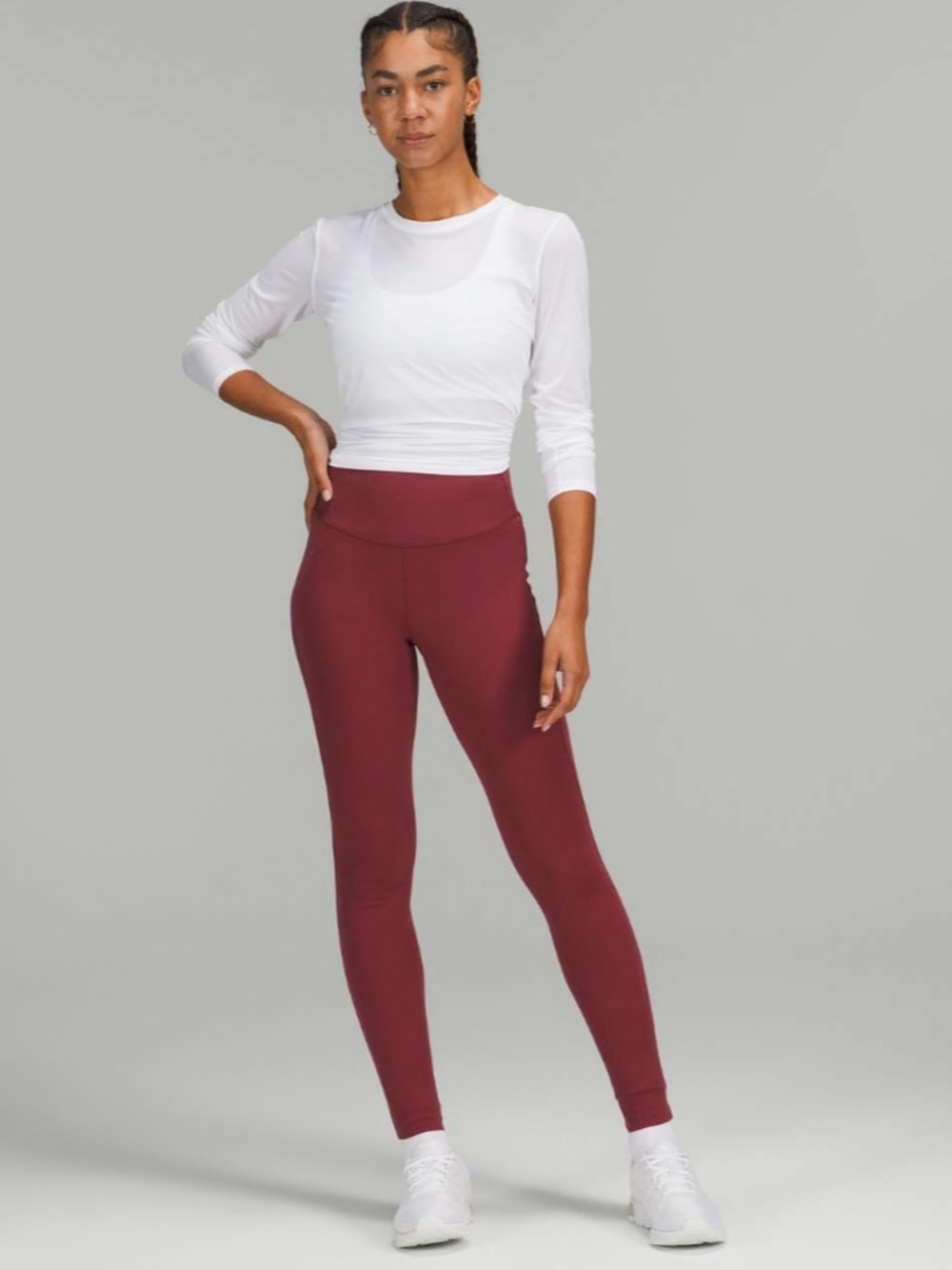 Lululemon Base Pace High-Rise Tight 28" *Brushed Nulux Mulled Wine size 0